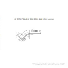 45° Metric Female O-Ring 24° Cone H.T. 20541-T